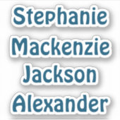 Terug naar Scholen Meervoudige Naam Stickers (Voorkant)