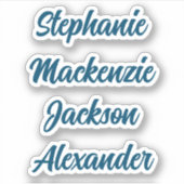 Terug naar Scholen Meervoudige Naam Stickers (Voorkant)