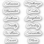 Terug naar Scholen Meervoudige Naam Stickers (Voorkant)