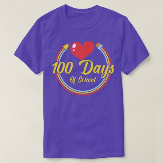 Terug naar school 100 schooldag (265) t-shirt (Design voorkant)