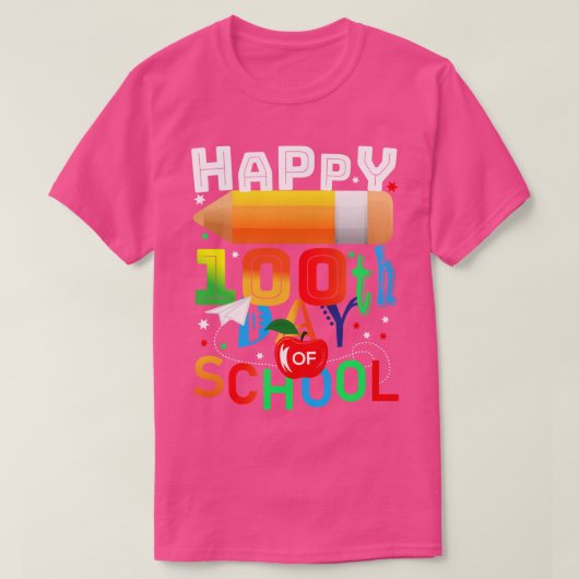 Terug naar school 100 schooldag (311) t-shirt (Design voorkant)
