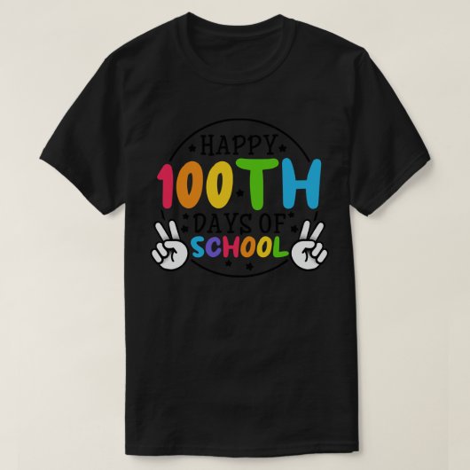 Terug naar school 100 schooldag (356) t-shirt (Design voorkant)