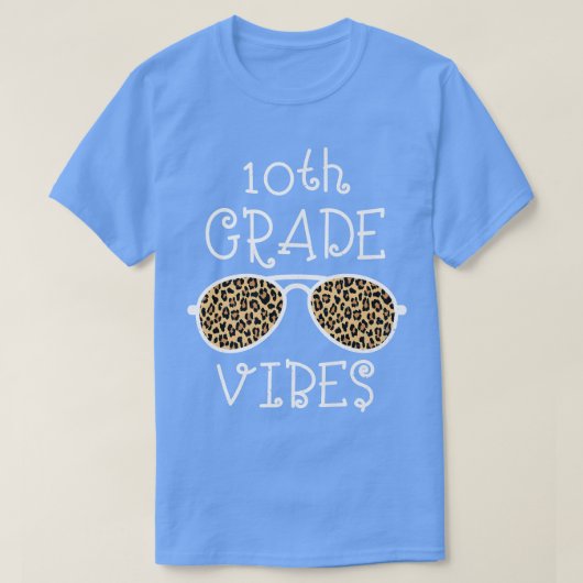 Terug naar school 10e Grade Vibes Shirt eerste dag (Design voorkant)