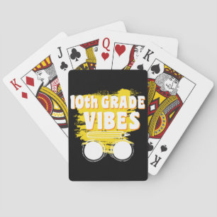 Terug naar school 10e klas Vibes Shirt Eerste Dag Pokerkaarten