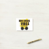 Terug naar school 10e klas vibes shirt eerste dag post-it® notes (Op bureau)