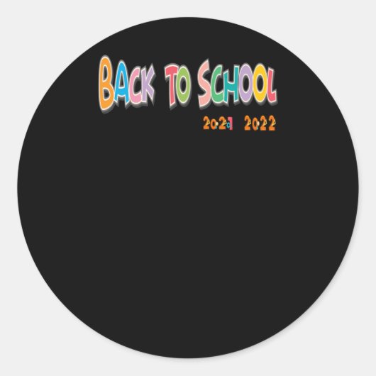 Terug naar school 15 ronde sticker (Voorkant)
