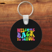 Terug naar school 1e dag van de school studenten l sleutelhanger (Voorkant)