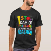Terug naar school 1e dag van de zevende graad t-shirt (Voorkant)