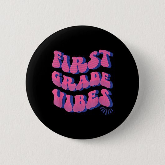 Terug naar school 1e eerste klas sfeer ronde button 5,7 cm (Voorkant)