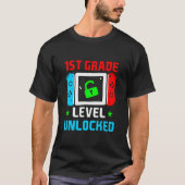 Terug naar school 1e graad niveau ontgrendeld vide t-shirt (Voorkant)