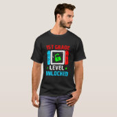 Terug naar school 1e graad niveau ontgrendeld vide t-shirt (Voorkant volledig)