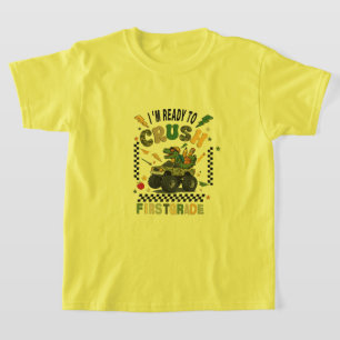 Terug naar school 1e klas dinosaurus monstertruck t-shirt