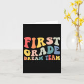 Terug naar school 1e klas Dream Team Groovy Teache Kaart (Gele Bloem)