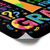 Terug naar school 1e klas team typografie student poster (Hoek)