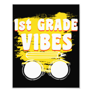 Terug naar school 1e klas vibes shirt eerste dag foto afdruk
