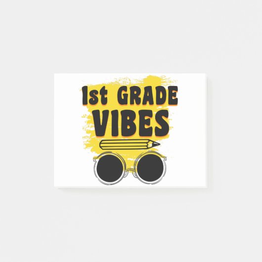 Terug naar school 1e klas Vibes Shirt Eerste dag Post-it® Notes (Voorkant)