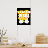 Terug naar school 1e klas Vibes Shirt Eerste dag Poster (Keuken)