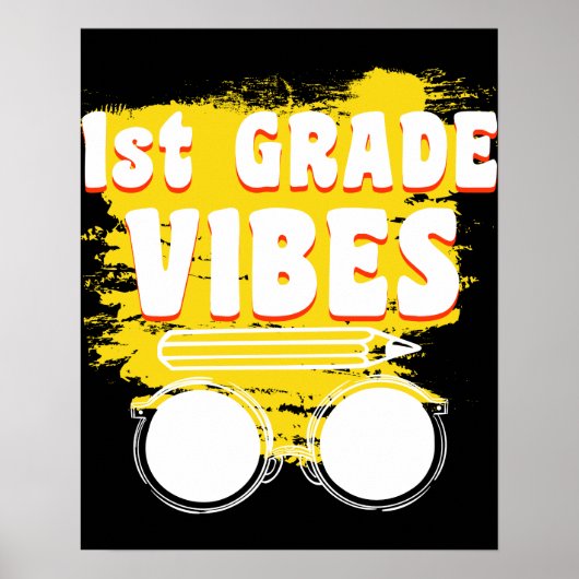 Terug naar school 1e klas Vibes Shirt Eerste dag Poster (Voorkant)