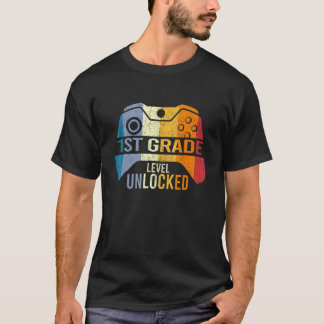 Terug naar school 1e leerjaar ontgrendeld voor lee t-shirt