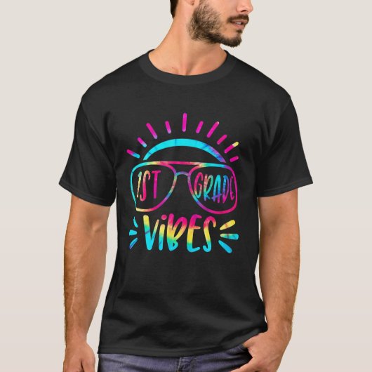 Terug naar school 1St. Grade Vibes Squad Tie Dye T T-shirt (Voorkant)