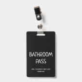 Terug naar School 2023 Badkamer Hall Pass Badge (Voorzijde met clip)