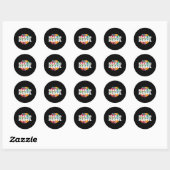 Terug naar school 2025 ronde sticker (Vel)