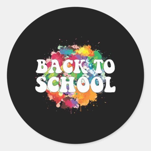 Terug naar school 2025 ronde sticker (Voorkant)