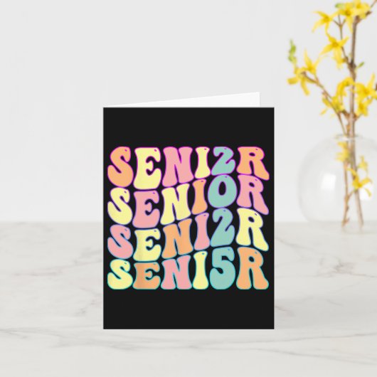 Terug naar school 2025 Senior 2025 Klas van 2025 Kaart (Gele Bloem)