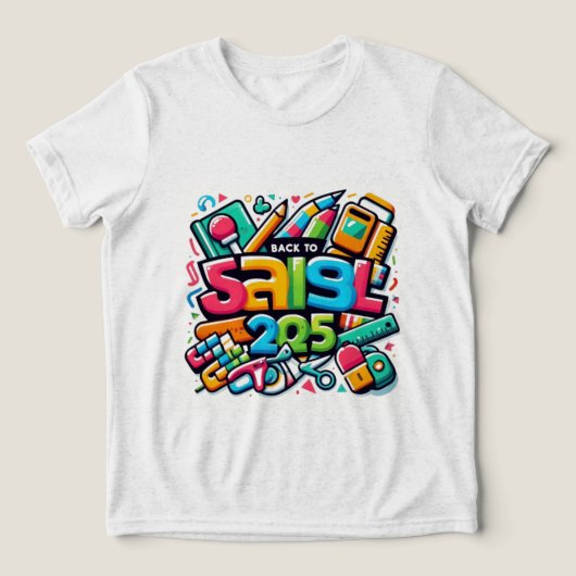Terug naar school 2025 T-shirt - grappige eerste d (Design voorkant)