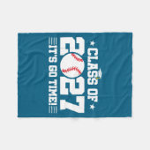 Terug naar school 2027 honkbal 2027 fleece deken (Voorkant (Horizontaal))