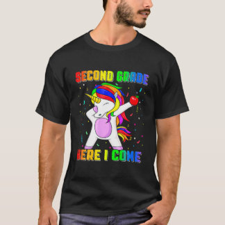 Terug naar school 2e graad Unicorn Dabbing Kinder  T-shirt