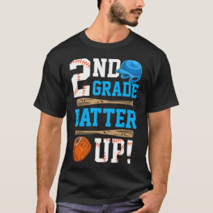 Terug naar school 2e klas Batter eerst Baseball T-shirt