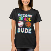 Terug naar school 2e klas Dude Baseball Stud T-shirt (Voorkant)