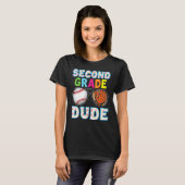 Terug naar school 2e klas Dude Baseball Stud T-shirt (Voorkant volledig)
