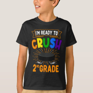 Terug naar school 2e klas hockey sport student ler t-shirt