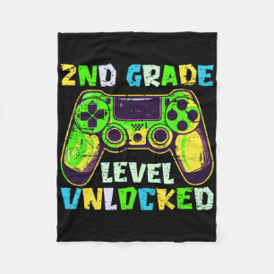 Terug naar school 2e klas jongens gamer eerste dag fleece deken