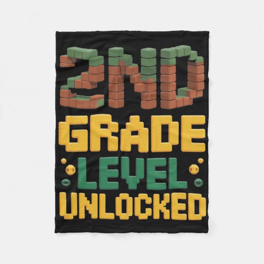 Terug naar school 2e klas jongens gamer eerste dag fleece deken (Voorkant)