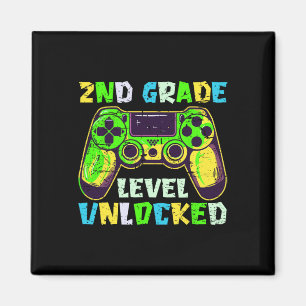 Terug naar school 2e klas jongens gamer eerste dag magneet