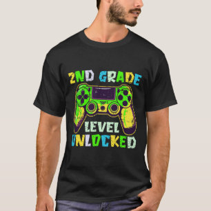 Terug naar school 2e klas jongens gamer eerste dag t-shirt