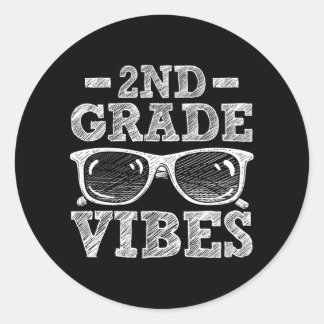 Terug naar school 2e klas ronde sticker