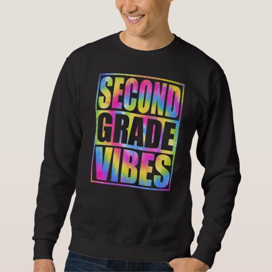 Terug naar school 2e klas Vibes First Day Teacher Trui (Voorkant)