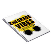 Terug naar school 2e klas vibes shirt eerste dag k notitieboek (Rechterzijde)