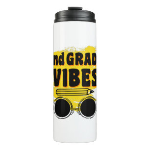 Terug naar school 2e klas vibes shirt eerste dag k thermosbeker