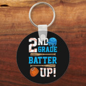 Terug naar school 2e leerjaar Batter Up Honkbal Ee Sleutelhanger (Voorkant)