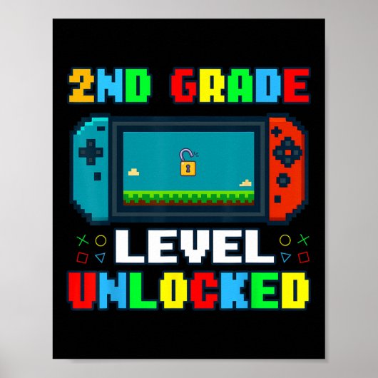 Terug naar school 2e leerjaar niveau ontgrendeld g poster (Voorkant)