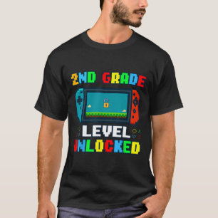 Terug naar school 2e leerjaar niveau ontgrendeld g t-shirt