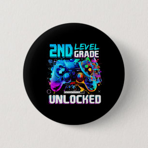 Terug naar school 2e leerjaar ontgrendeld gamer ki ronde button 5,7 cm