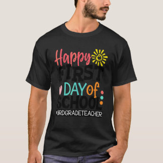 Terug naar school 3e derde klas squad voor leraren t-shirt