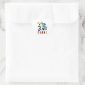 Terug naar school, 3e graad hart sticker (Tas)