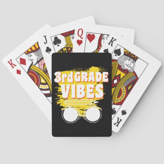 Terug naar school 3e graad Vibes Shirt Eerste dag Pokerkaarten (Achterkant)